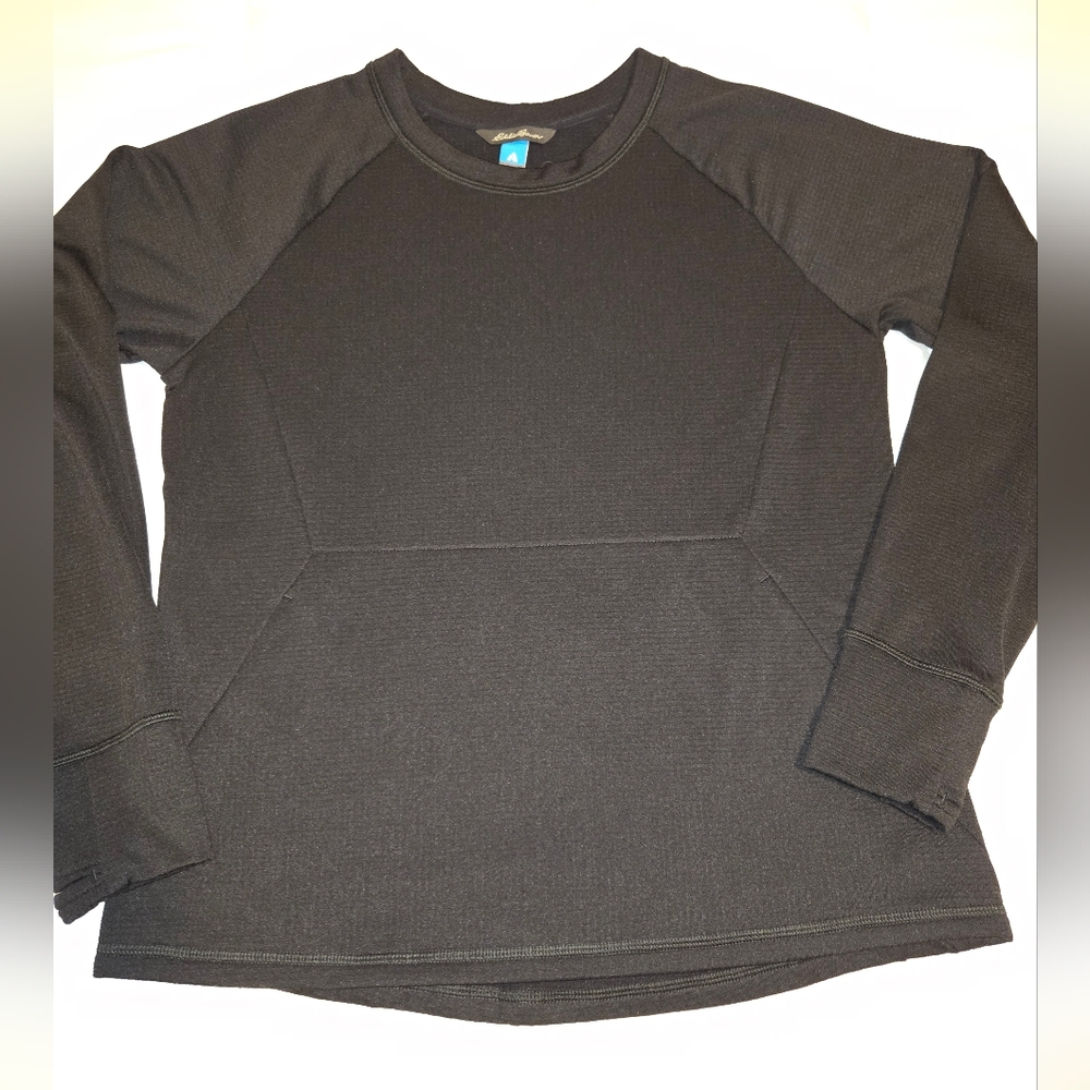 Eddie Bauer Women's First Ascent Black Crew Neck Pullover Size Large